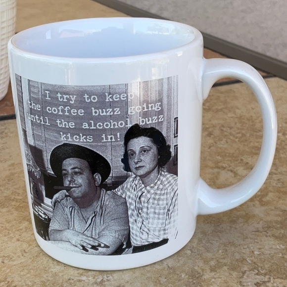 🌸3 for $18🌸 Trash talk coffee mug Coffee Buzz Until Alcohol Kicks In FUNNY - Picture 1 of 5